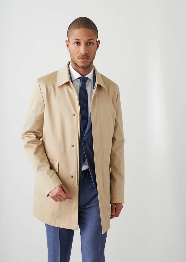 manteau trench homme beige