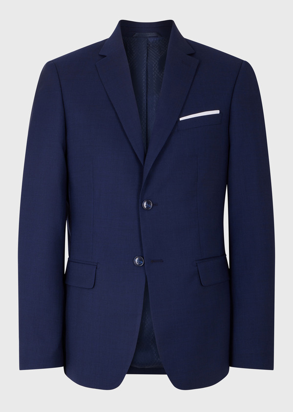 Veste de costume Regular en laine bleu marine Prince de Galles - Father and Sons 64081