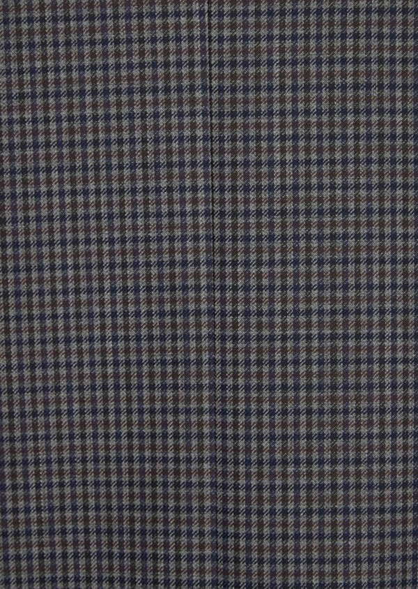 Veste casual Slim en laine mélangée grise Prince de Galles - Father and Sons 47071
