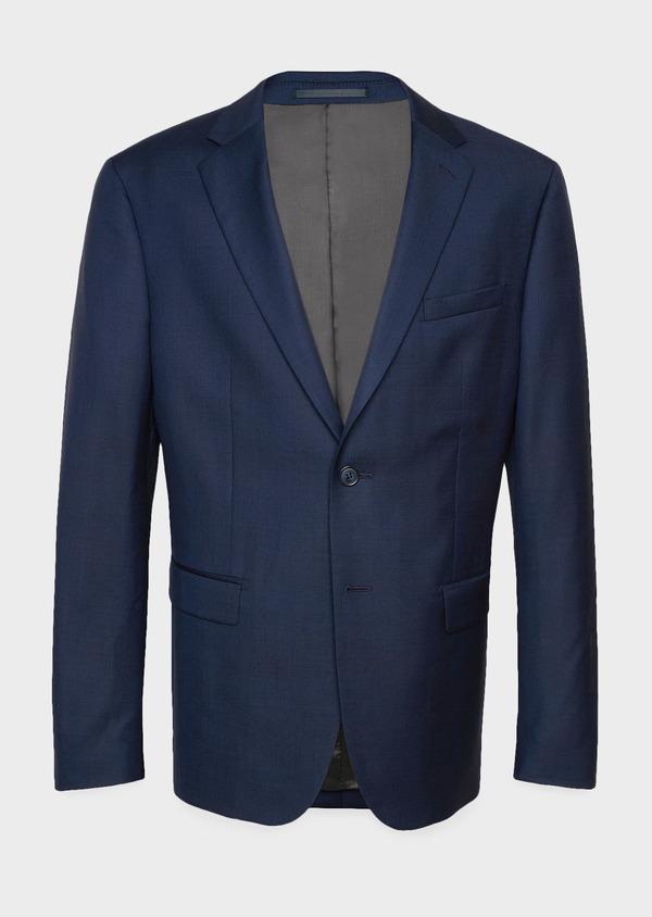Veste de costume Regular en laine Vitale Barberis Canonico bleu marine Prince de Galles - Father and Sons 45579